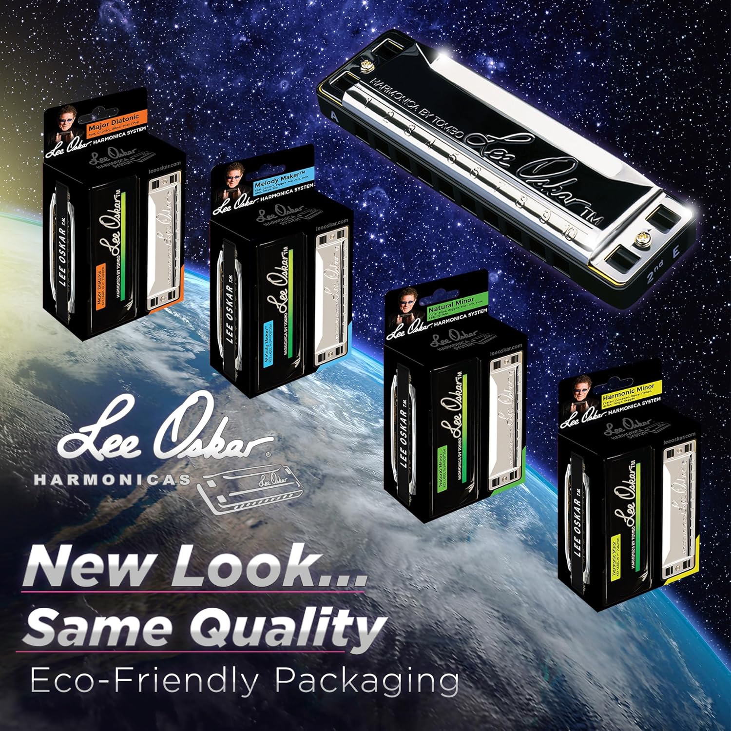 Lee Oskar Harmonic Minor Harmonica Key of Ebm (1910H-E-FLAT)