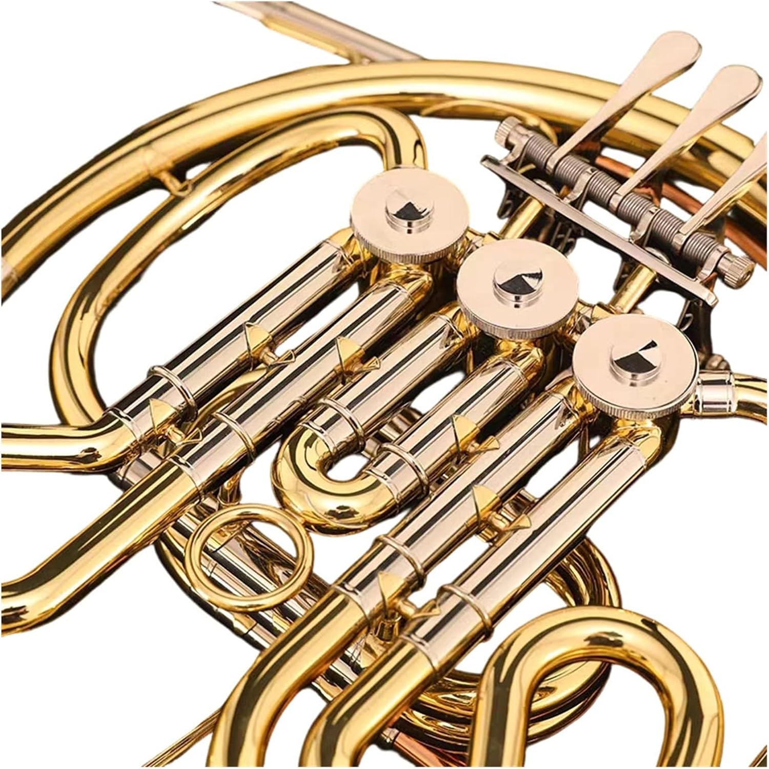 4 Key French Horn French Horn Four Key Single Row Split B Flat Brass Instrument For Beginners