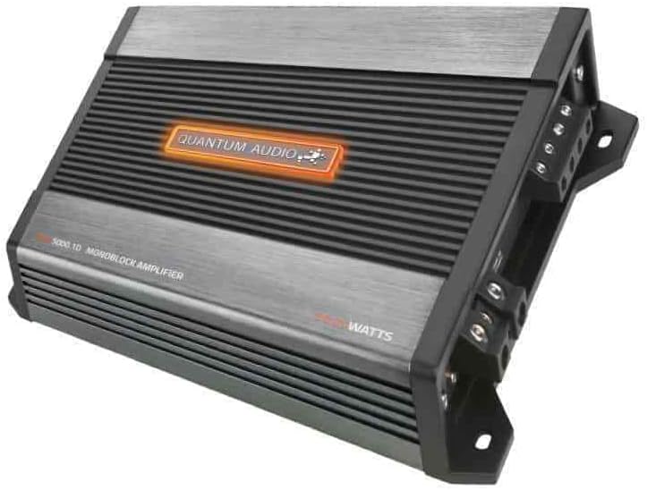 Quantum Audio Monoblock Class D Amplifier QPX50001D Mono Amp for Subwoofer 5000W Max 1-Ohm Stable