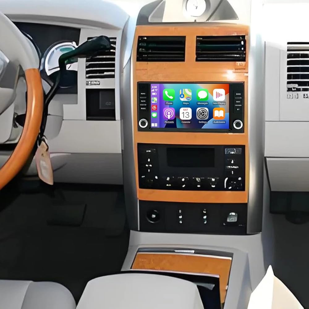 7 inch Touchscreen Car Stereo for Chrysler Aspen 2007-2009, Android 13 Double Din Car Radio with Carplay & Android Auto in-Dash Navigation BT Mirror Link WiFi Backup Camera + Micphone