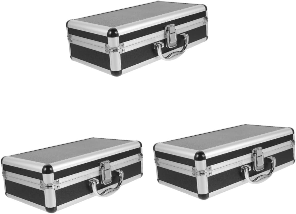 SUPVOX 3pcs Microphone Storage Case Interior Material Portable Travel Design for Professional Audio Equipment Microphone Holder