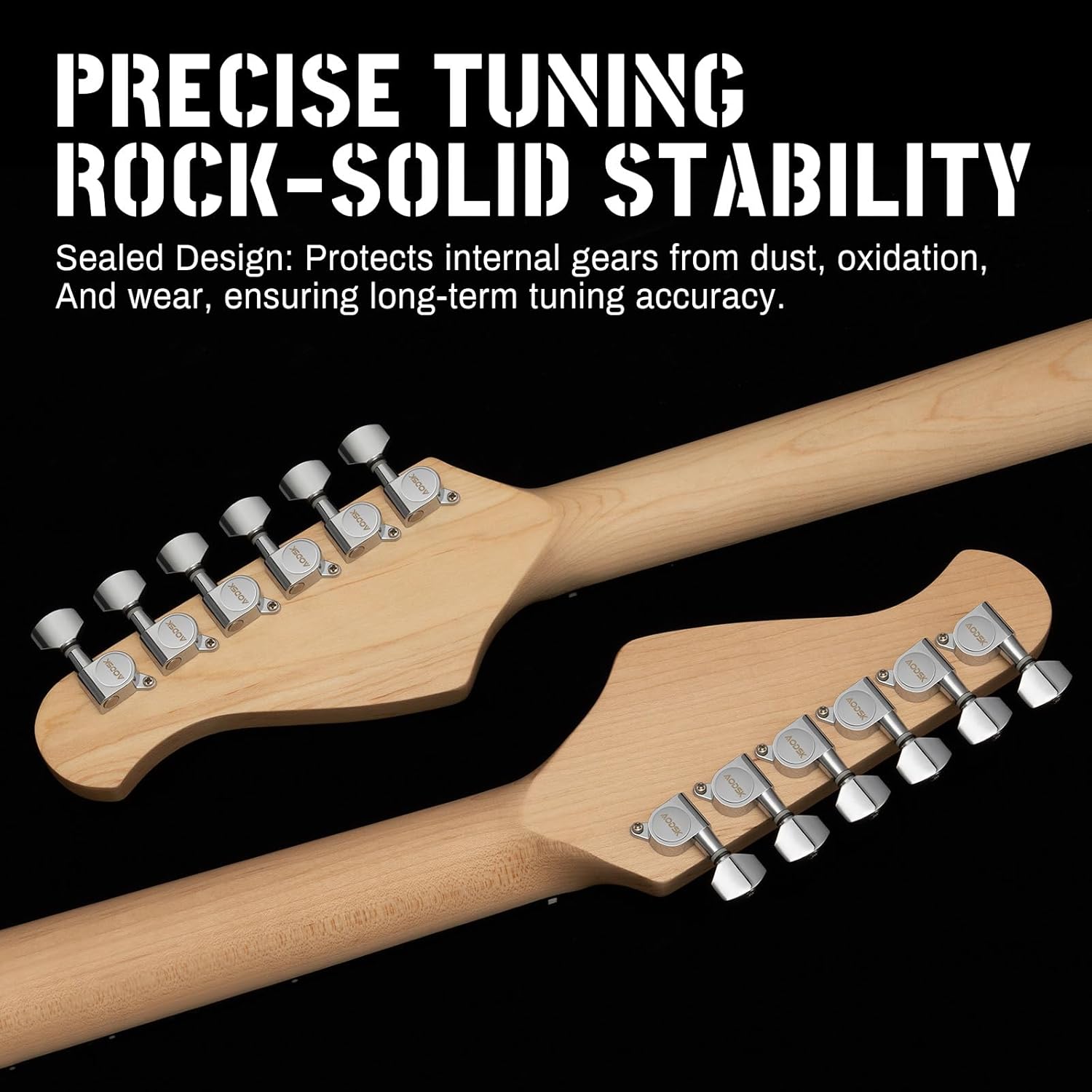 AODSK Electric Guitar with Amp Beginner Kit 39 Inch Solid Body Full Size,All Accessories,Digital Tuner,Six Strings,Four Picks,Tremolo Bar,Strap,Gig Bag,Starter kit (Sunburst-SSS)