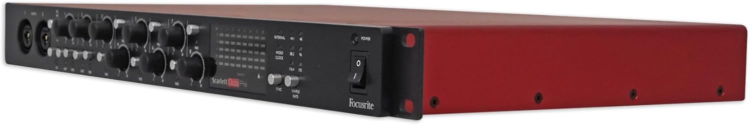 Audiosavings Bundle:(1) Focusrite Scarlett OctoPre 8-Channel Microphone Mic Preamp Bundle with (1) Rockville RMIC-SR Handheld DJ Vocal Recording Wired Microphone+Cables+Mic Case (2 Items)