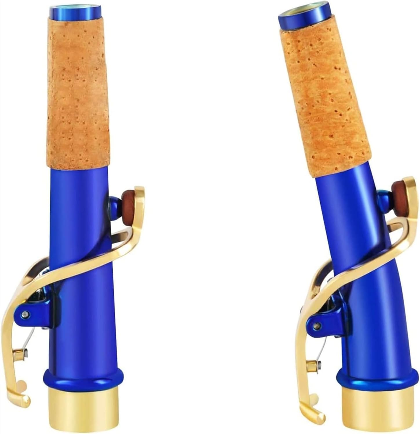 Bb Straight Saxophone Brass Gold Lacquer - Beginner To Intermediate Musical Instrument with Case & Accessories (Blue,Gold,Nickel)