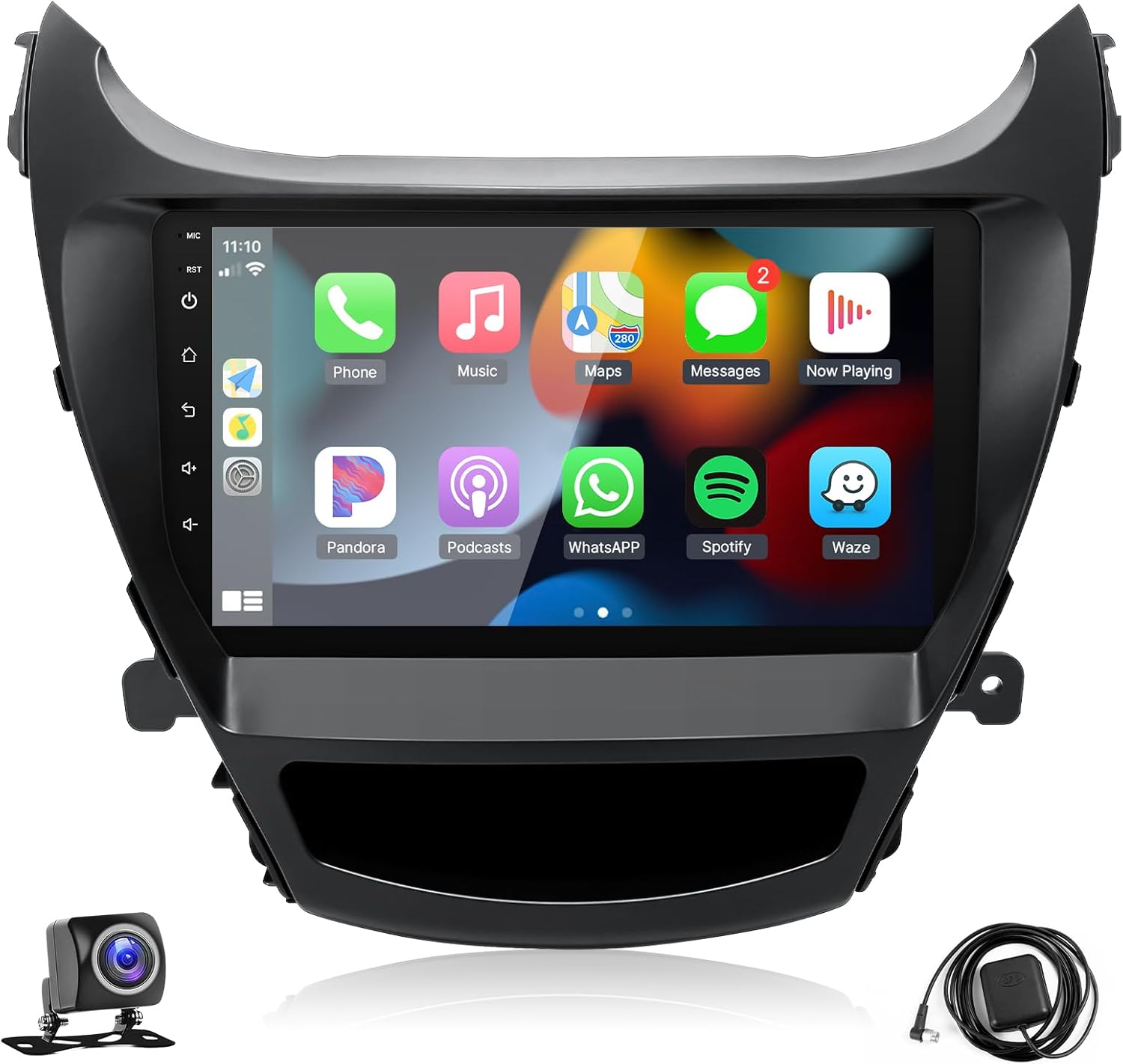 Leadfan Android Car Stereo for Hyundai Elantra 2014 2015 2016 with Carplay Android Auto Mirror Link 9 inch Touchscreen Radio FM Bluetooth WiFi GPS Navigation+ AHD Camera