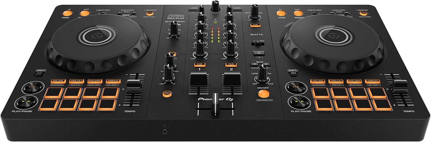 Pioneer DJ DDJ-FLX4 2-deck Rekordbox and Serato DJ Controller - Graphite
