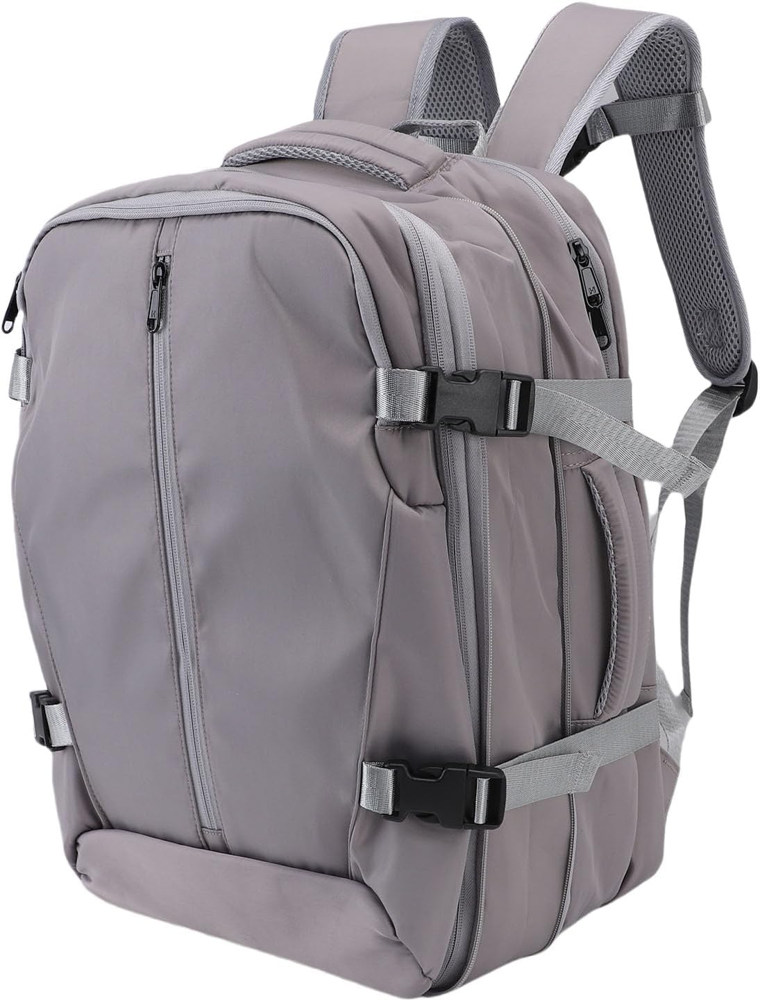 Zunate Vacuum Backpack Travel with Pump, 55L Expandable Vacuum Backpack with Air Compression System, Water Proof Carry On Bag with Anti Theft Zipper Pocket for 17.3 inch Laptop (Grey)