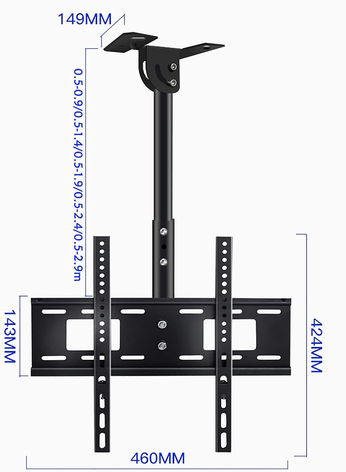 TV Stand tv Wall Mount Adjustable Height TV Ceiling Mount Bracket, for Most 23-50 Inch LED Screen Display, with Loading 88 Lbs