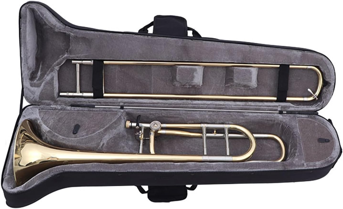 Lacquer gold tenor B flat trombone beginner professional brass instrument