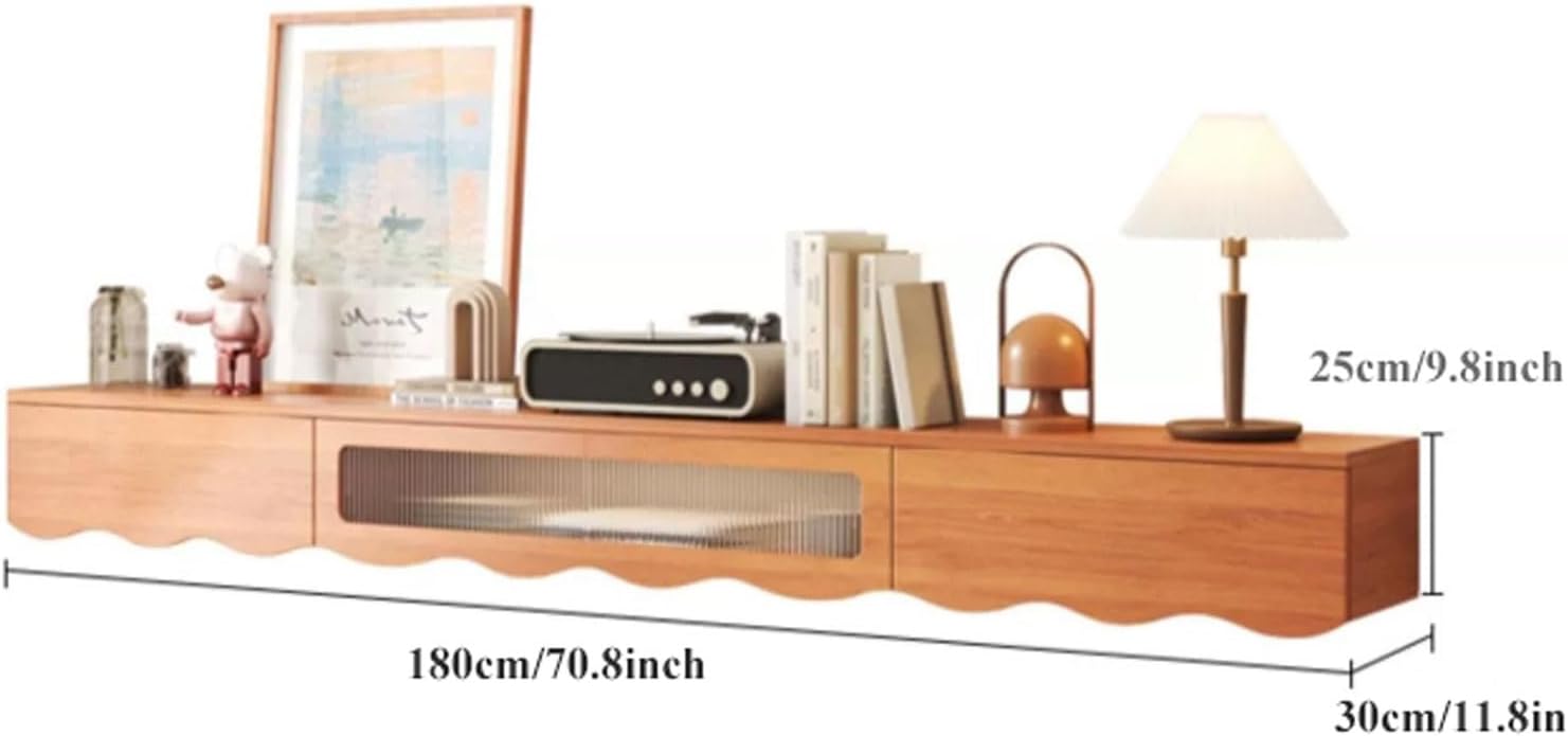 TV Cabinet Household Floating TV Stand Wall Mounted Entertainment Center and Cabinet Shelf TV Console with Storage TV Shelf for Bedroom Living Room Television Stand