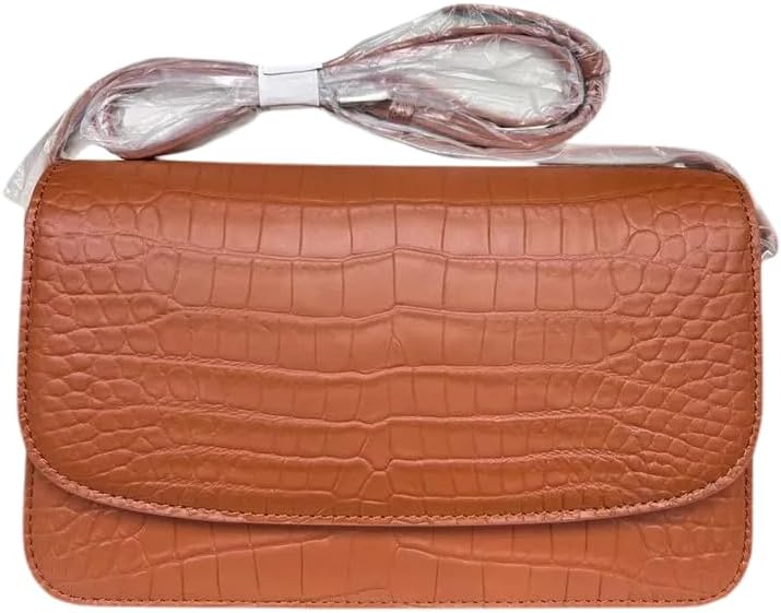 Authentic Crocodile Skin Women Small Saddle Bag Lady Purse Genuine Alligator Leather Female Single Cross Shoulder Bag