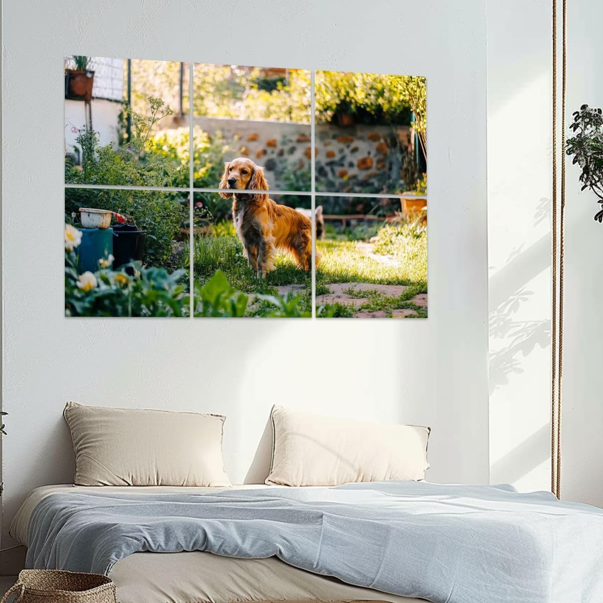 6 Pack Art Acoustic Panels Friends Dog Cat Garden Sound Absorbing Panel 48