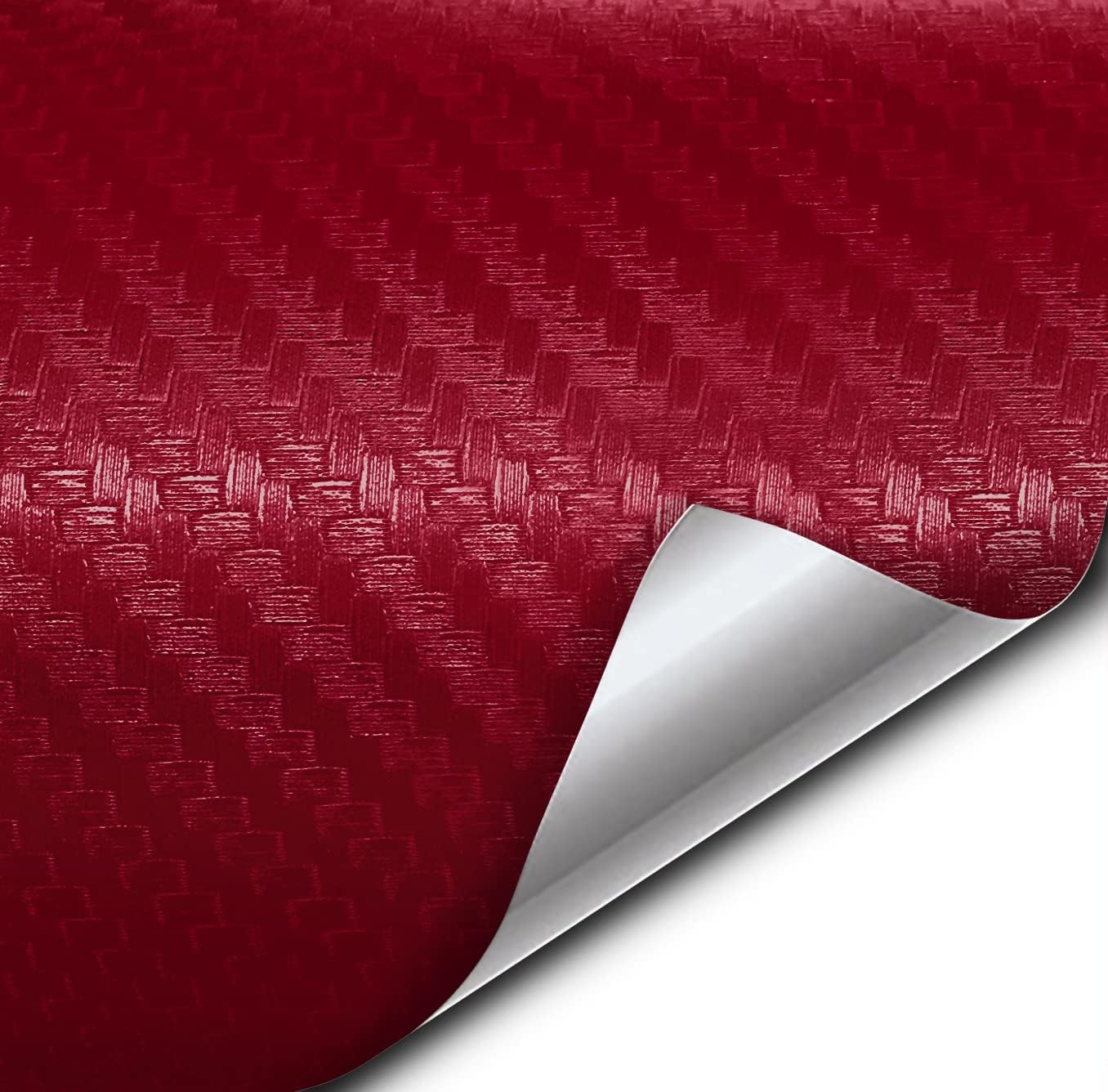 VViViD XPO Burgundy Dry Carbon Fiber Vinyl Wrap Roll with Air Release Technology (50ft x 5ft (Full Car Wrap Roll))