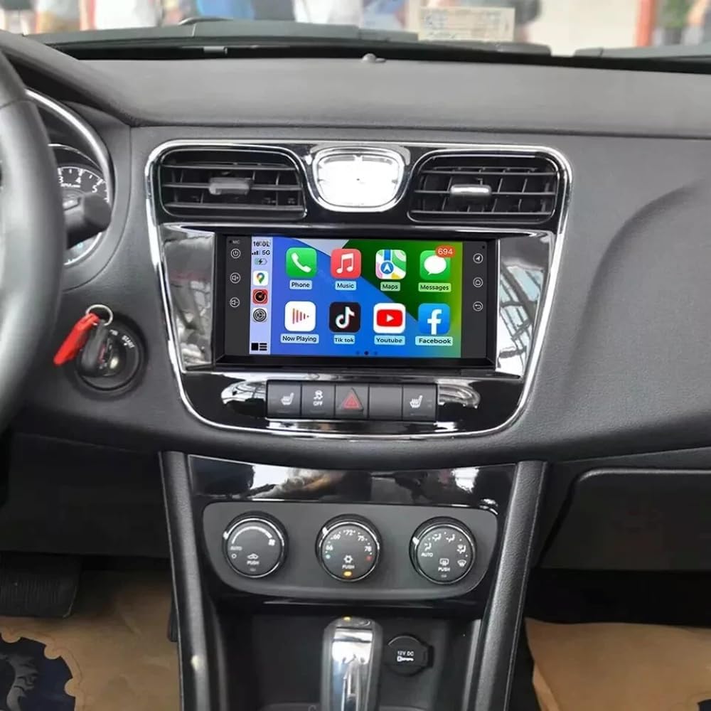 Car Radio Bluetooth for 2009 Dodge Nitro, Double DIN Car Stereo with Wireless CarPlay Android Auto, 7