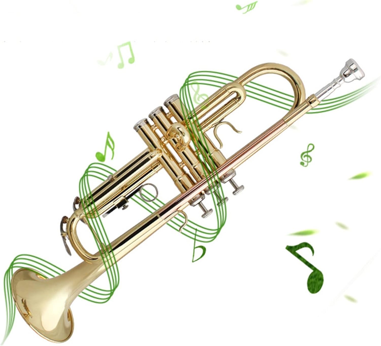 B-Flat Three-Tone Standard Trumpet Instrument Student Wind Band Learn to Play Exam Brass Instruments Professional Trumpet