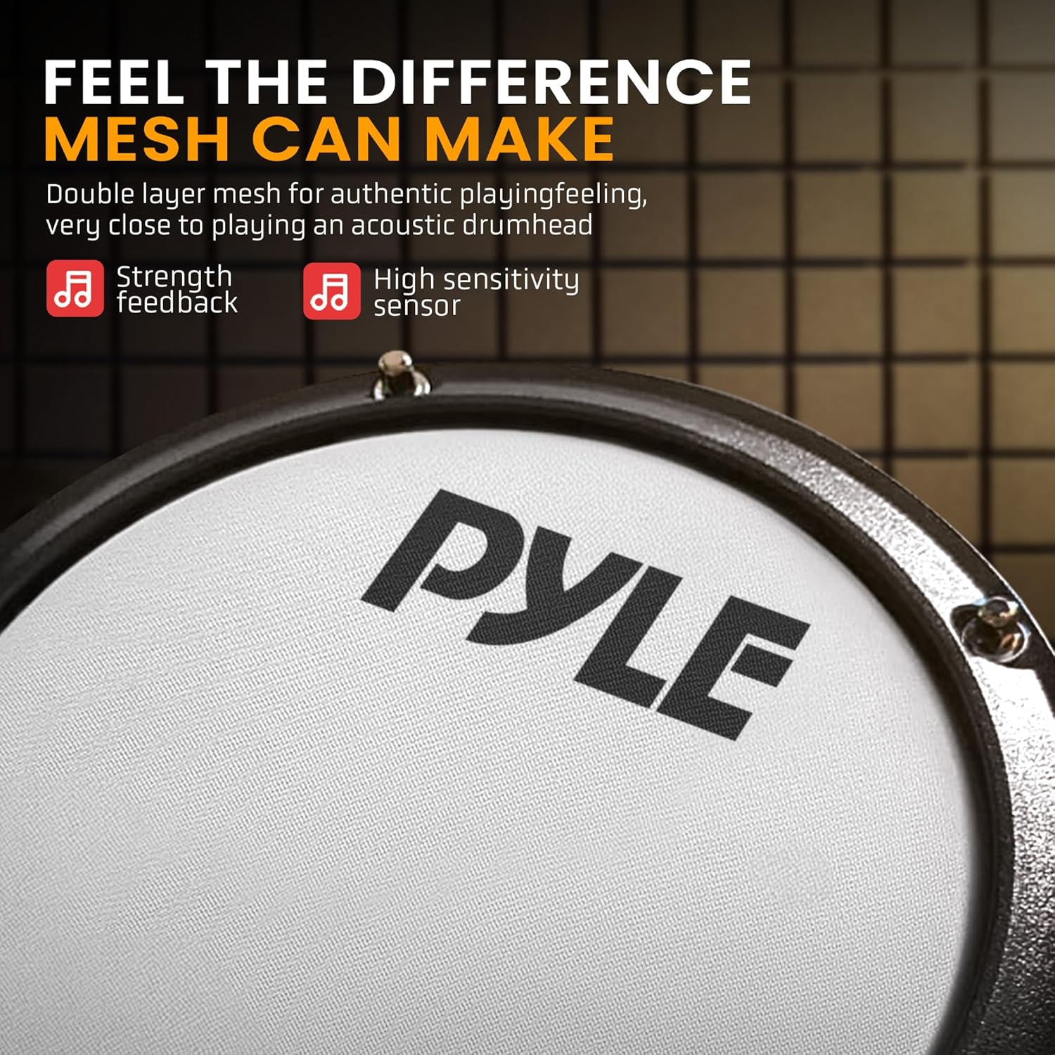 Pyle Electronic Drum Set with 4 Quiet Mesh Pads, 180 Sound Styles, 3 Cymbals, 2 Pedals, Throne, Headphones, Sticks, AUX, USB MIDI, Electric Drum Kit for Beginners Students Professionals