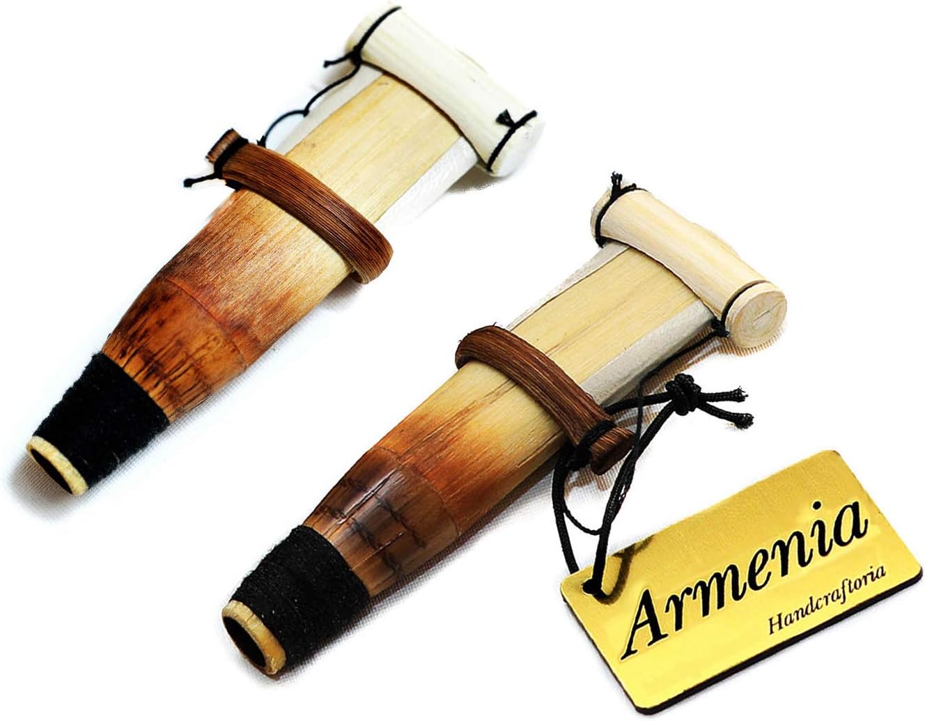 ARMENIAN DUDUK - 2 reed - handmade from ARMENIA - Oboe Balaban Woodwind Instrument Apricot Wood - Playing Instruction - Gift Armenian flute and National case