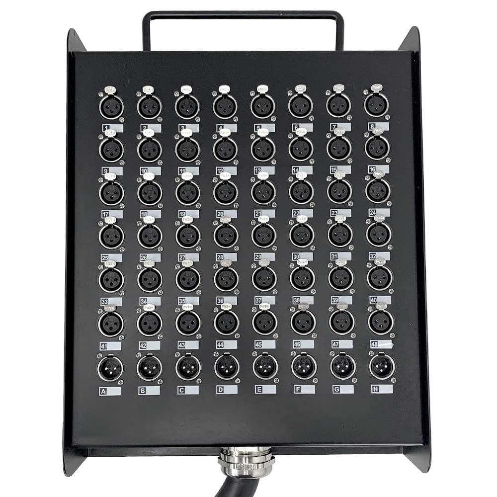 Seismic Audio SAEM-48x8x100-48 Channel XLR Color Coded Snake Cable - 100 Feet - 48 Sends with 8 XLR Returns