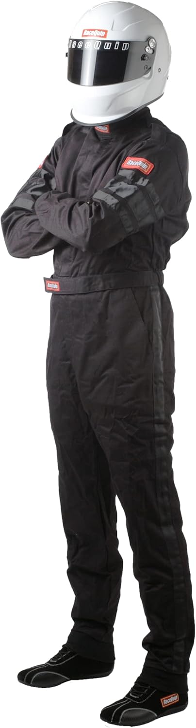 RaceQuip® 110008RQP 110 Series 1-Pc Driving Suit - SFI 3.2A/1 - Black - 3XL
