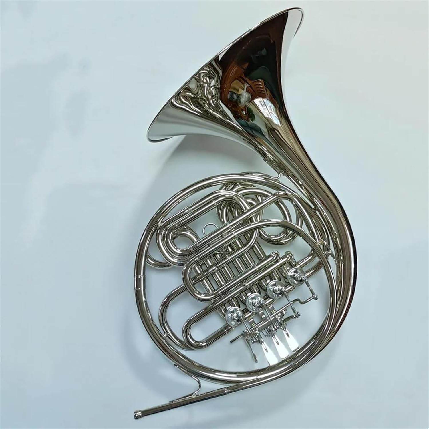 Brass French Horn Nickel Plated 4-key Double French Horn Cupronickel Tuning Pipe