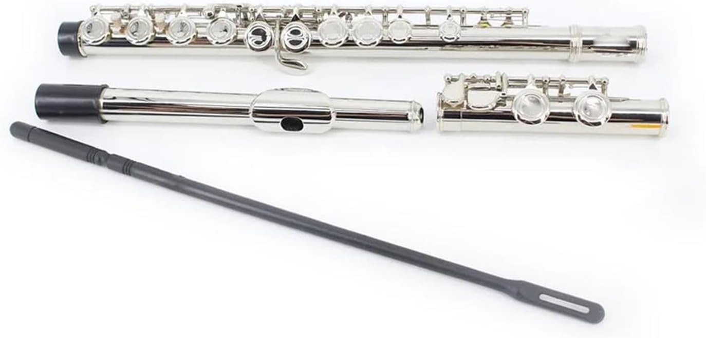 VBDEFRT 16 Holes Key Of C Flute Cupronickel Nickel Plated Woodwind Music Instrument Dizi With Case Cloth Stick