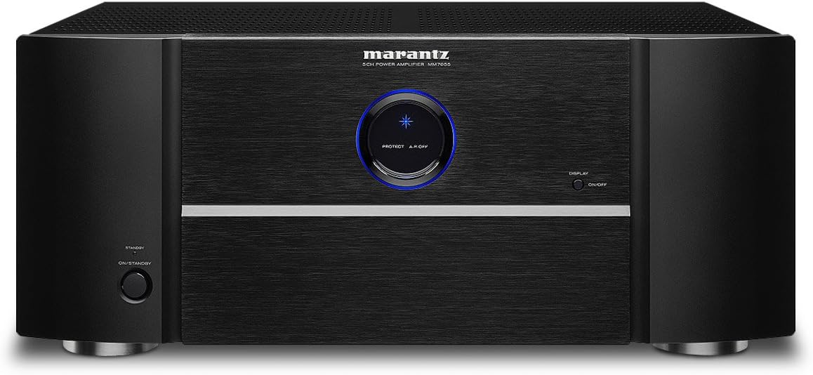 Marantz MM7055 Power Amplifier – 5-Channel Amp for Ultimate Home Theater & Audio Systems | High-Power Capability, Quality & Design | Gold-Plated Terminals