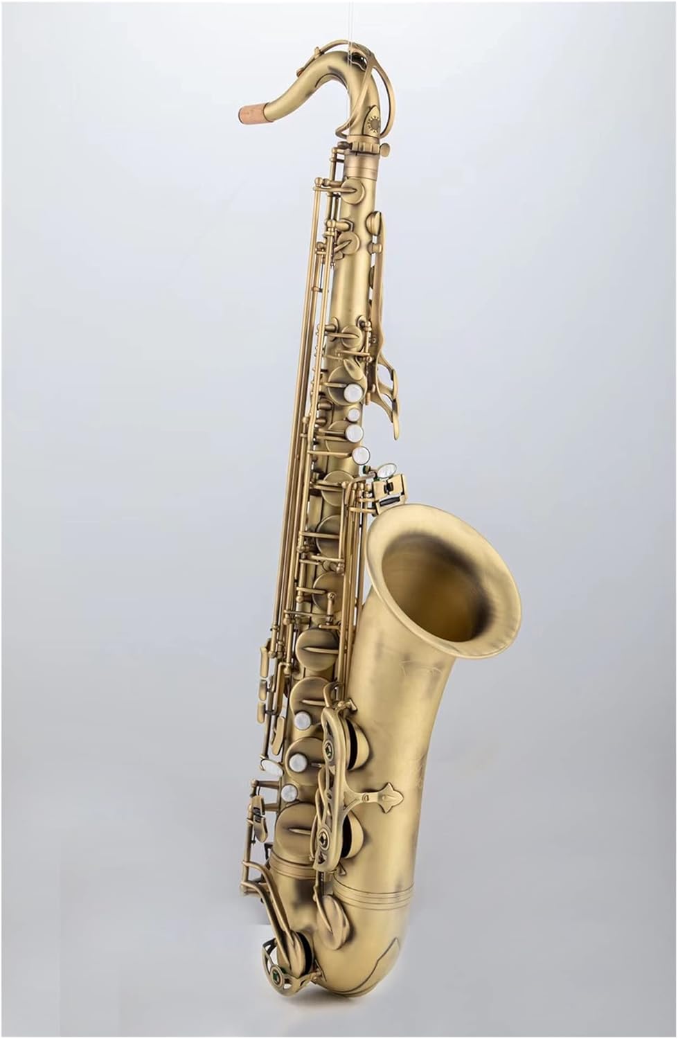 Saxophone Straight Antique Copper Tenor Saxophone B Flat Wind Instrument with Case Mouthpiece Reeds Neck
