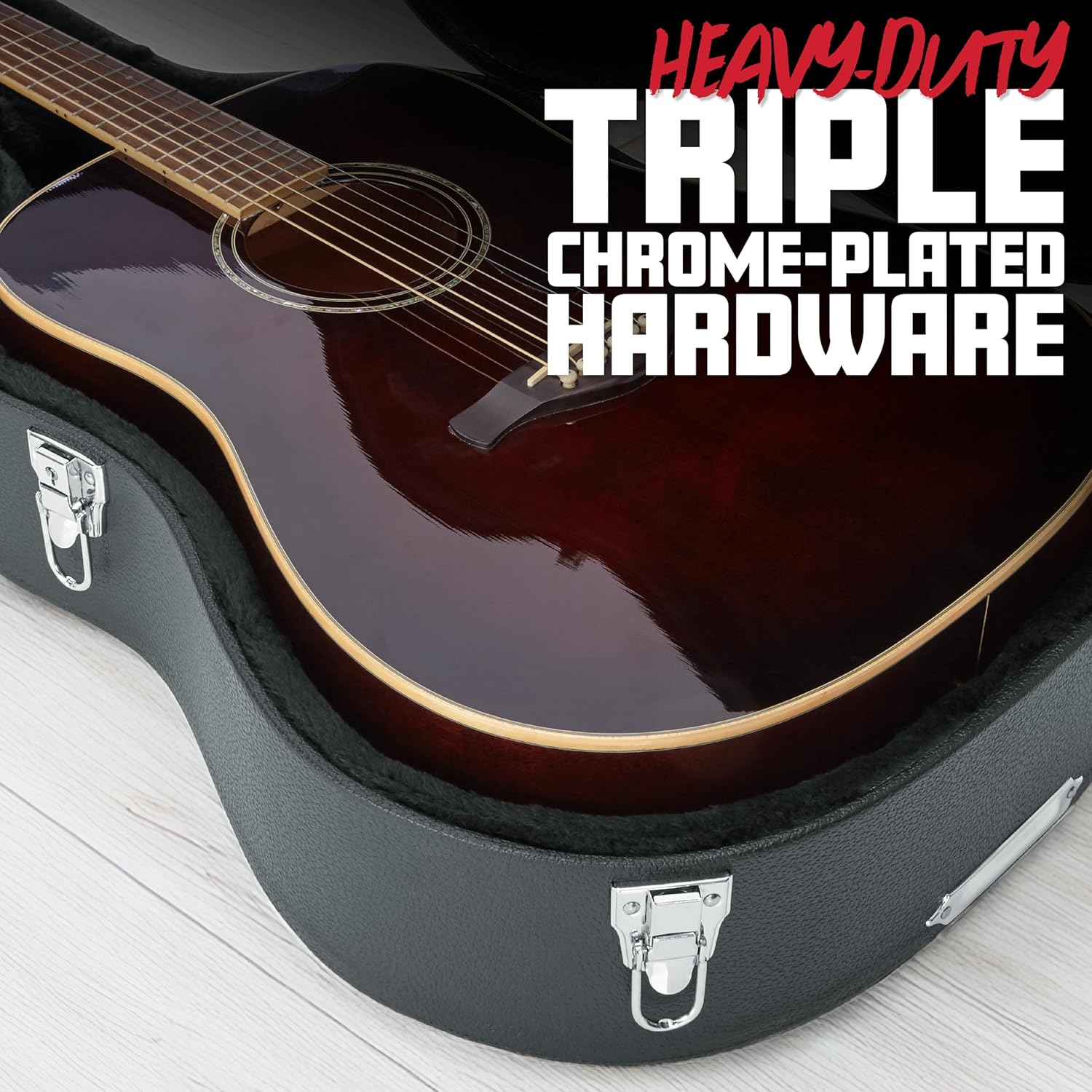 Gator Cases Deluxe Wood Case for Dreadnought Acoustic Guitars, (GW-DREAD)