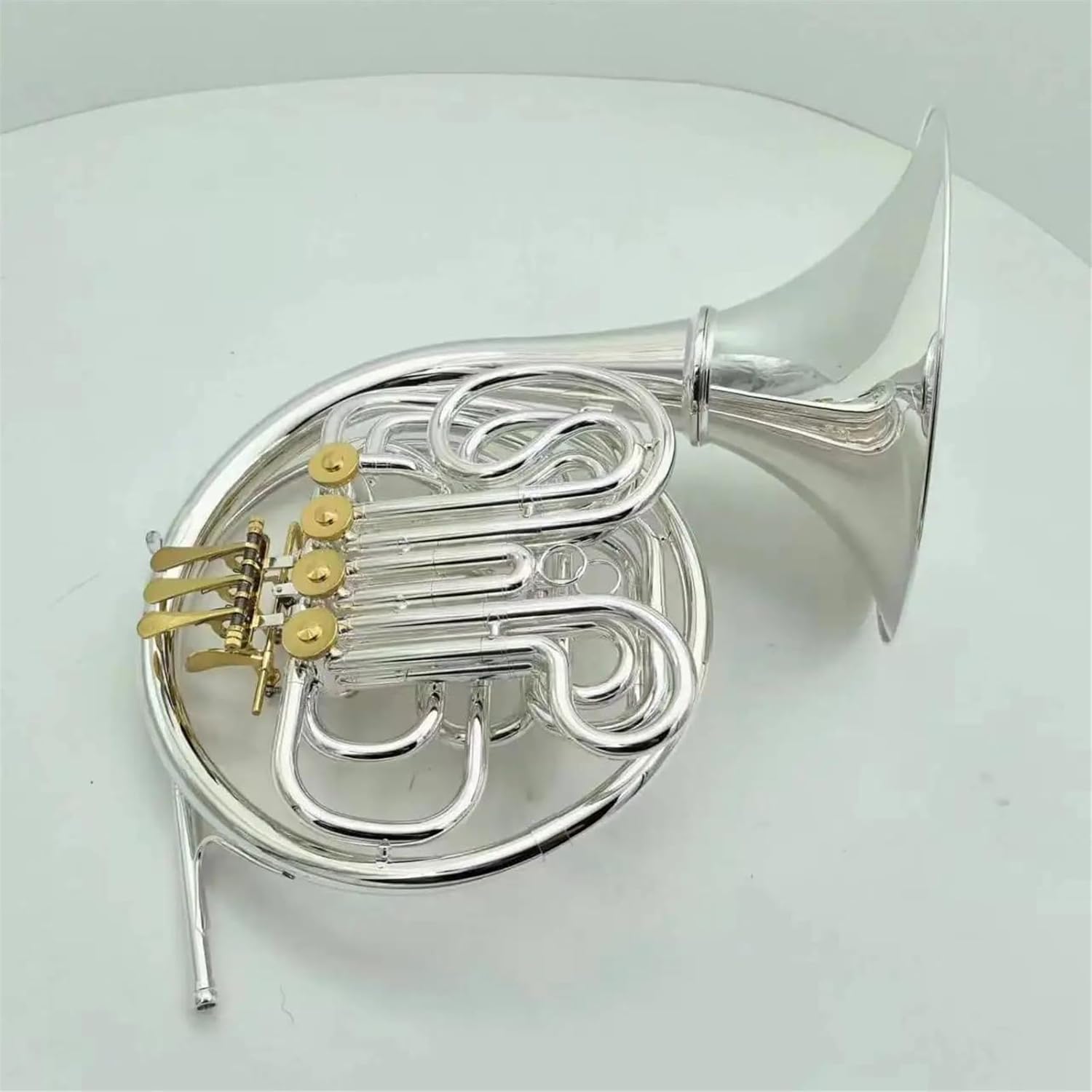 Brass French Horn French Horn Double 4 Keys F/Bb Silver With Accessories Case