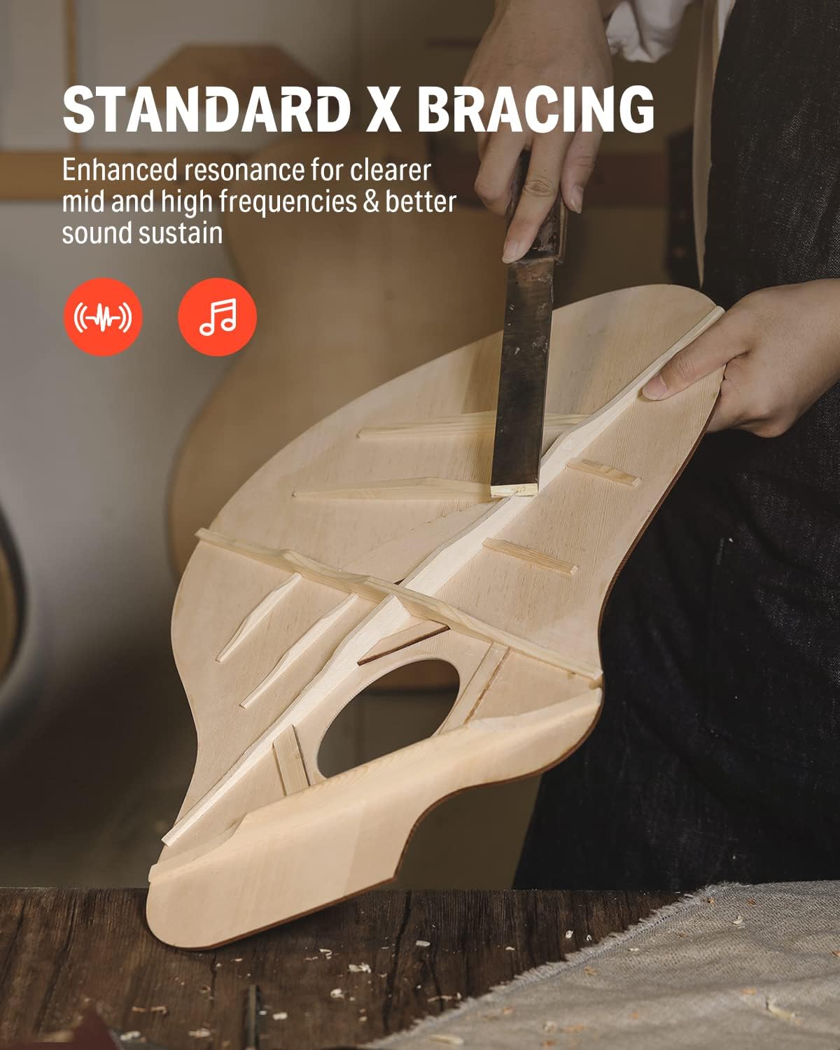 Donner Black Acoustic Guitar for Beginners, Adult, Teens, Starter Kits - Full Size 41'' Steel-String Acustica Guitarra Bundle Set with Free Online Lesson, Gig Bag, Strap, Tuner, Cutaway, DAG-1CB