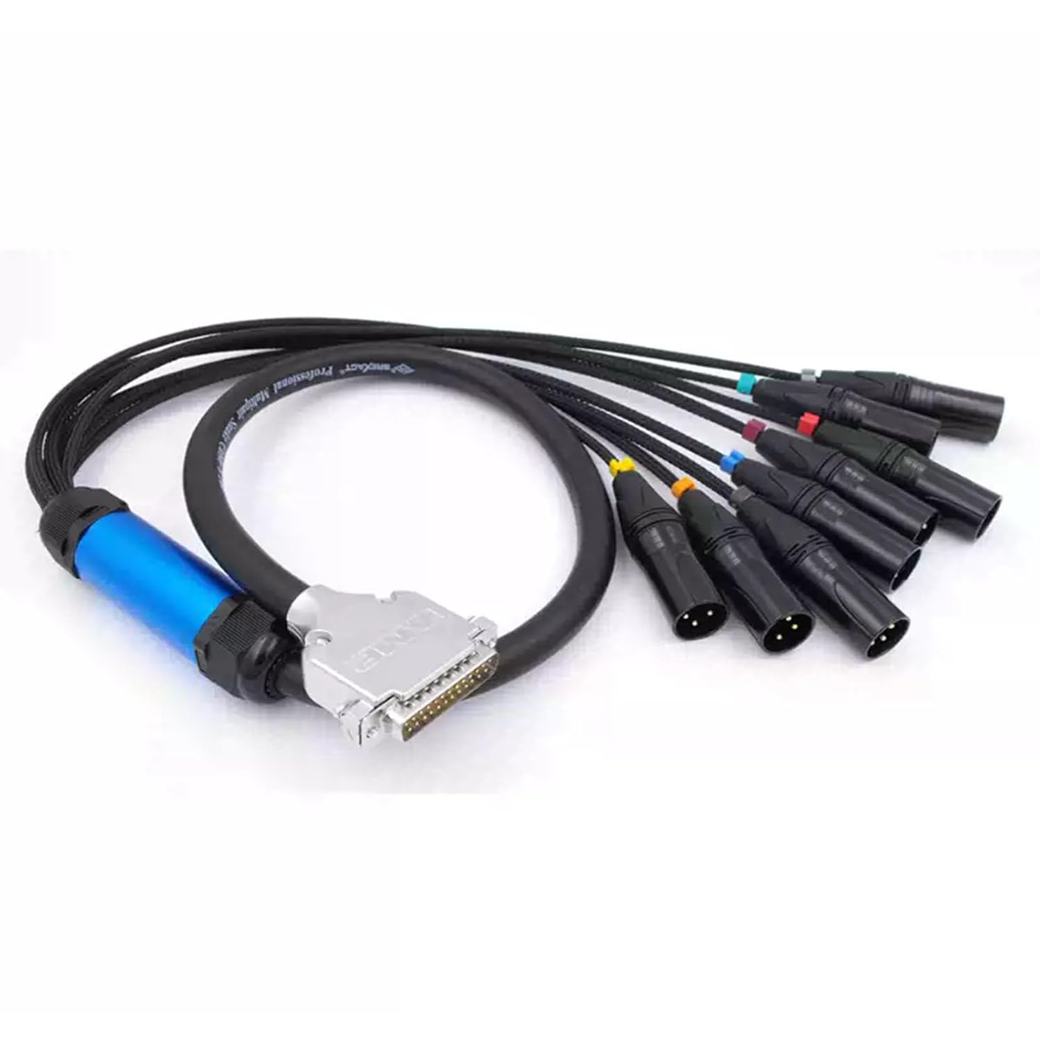 Professional DB25 Male to 8 XLR 3Pin Male Eight Channel Analog Audio Signal Cable for Mixing Console PVC Cable 1.5Meter