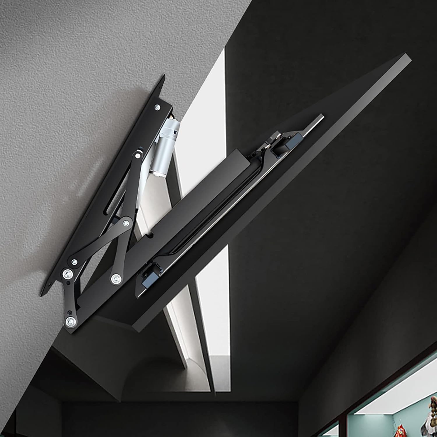 TV Stand,Electric TV Wall Mount, Full-Motion, Articulating TV Wall Mount Bracket, Motorized Ceiling TV Bracket for 32-75inch TVs, Two Installation Methods