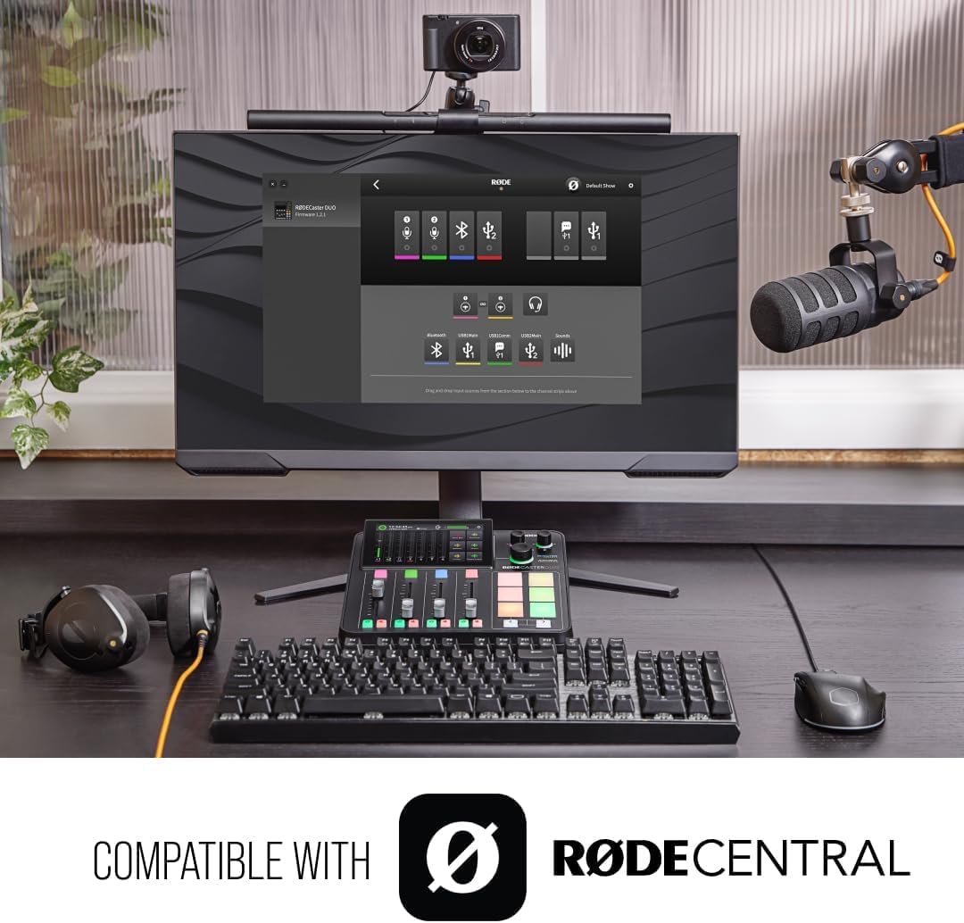 Rode RODECaster Duo Integrated Audio Production Studio with Zoom ZDM-1 Podcast Microphone Pack