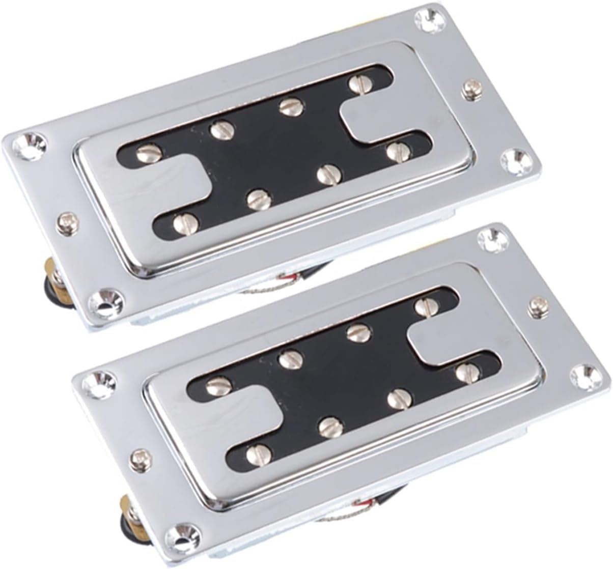 Mini Style Double Coil Humbucker Ceramic Magnet Pickup for 4 String Electric Bass Guitar Parts (Color : Set)