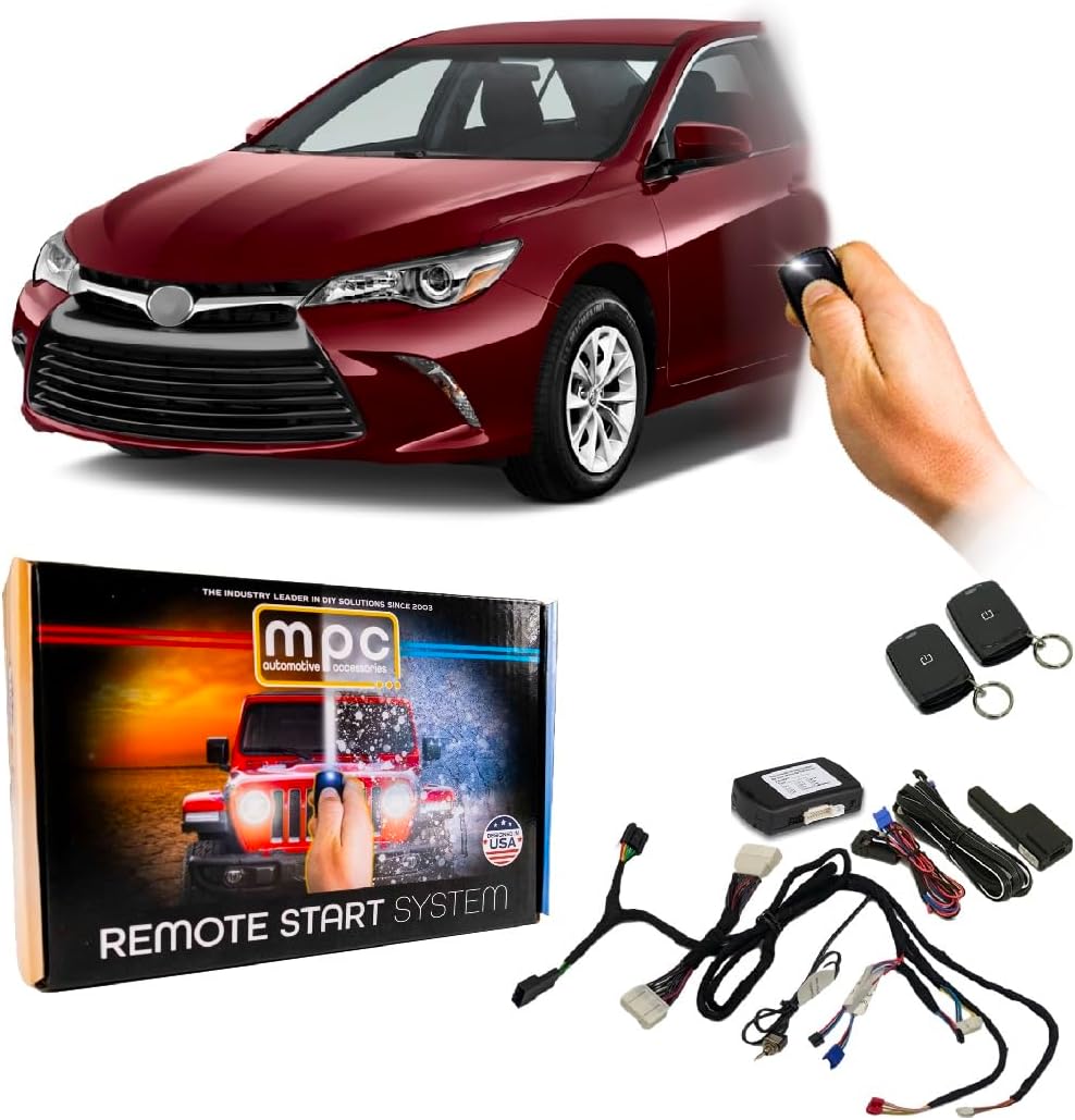 MPC Remote Start Kit Compatible with Toyota Camry 2012-2017 || Plug and Play || 2X 1-Button Remotes Extended Range || Hybrid Only || Push to Start Only || USA Tech Support