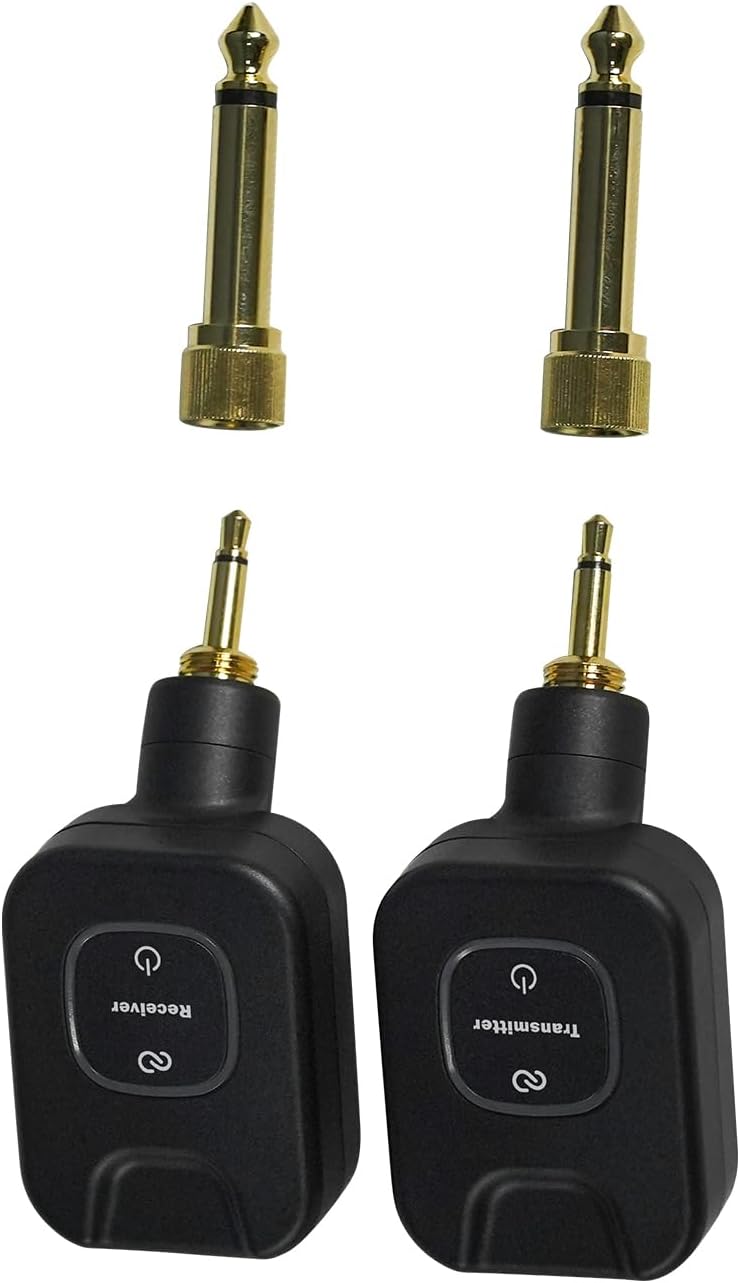 EROK WF-08 5.8GHz Wireless System for Guitar, Bass & Electric Instruments – 4.6ms Ultra-Low Latency, 48K/24bit, 30M Range, with Rechargeable Charging Case (WF-08)