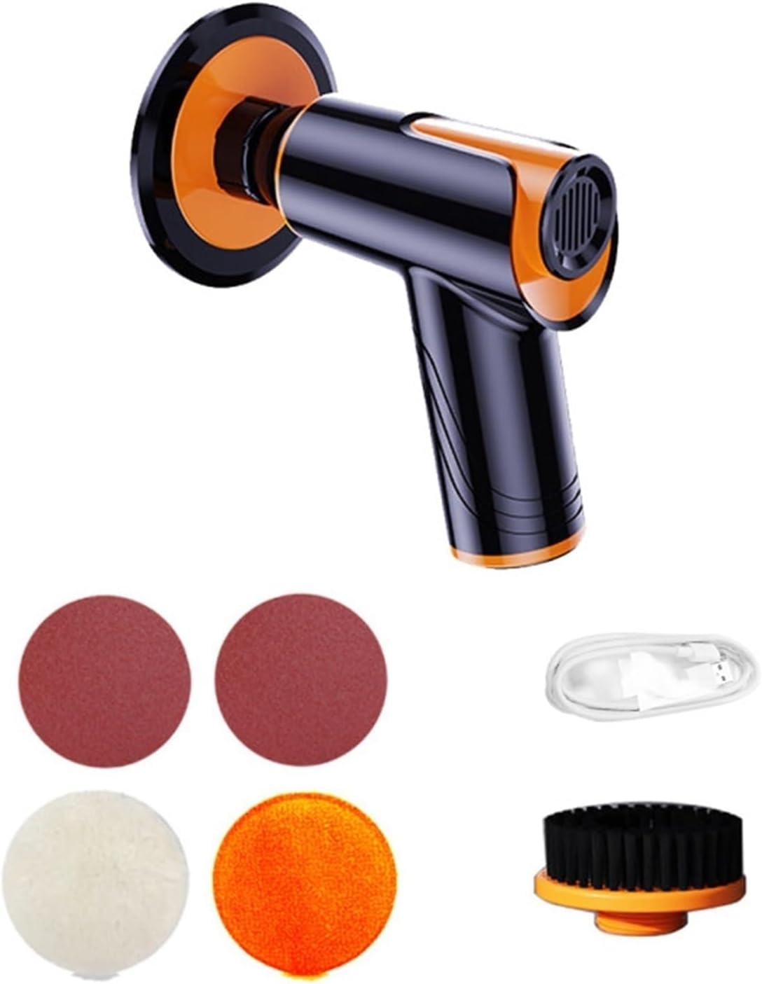 Polisher 100W Cordless Car Buffer Polisher Rechargeable Battery, Variable Speed, Wireless Buffer Polisher Kit for Car Detailing/Car Scrat for Car Boat Polishing Waxing