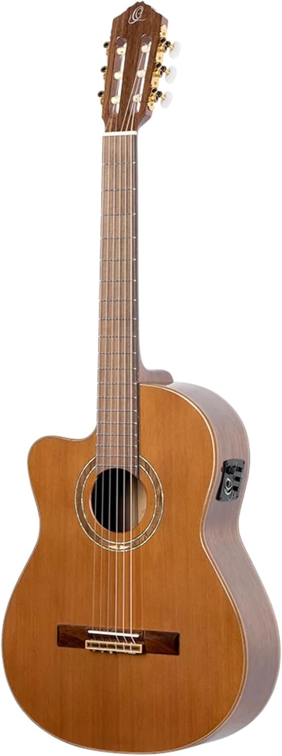 Performer Series Left-Handed Solid Top Medium Neck Acoustic-Electric Nylon Classical Guitar w/Bag