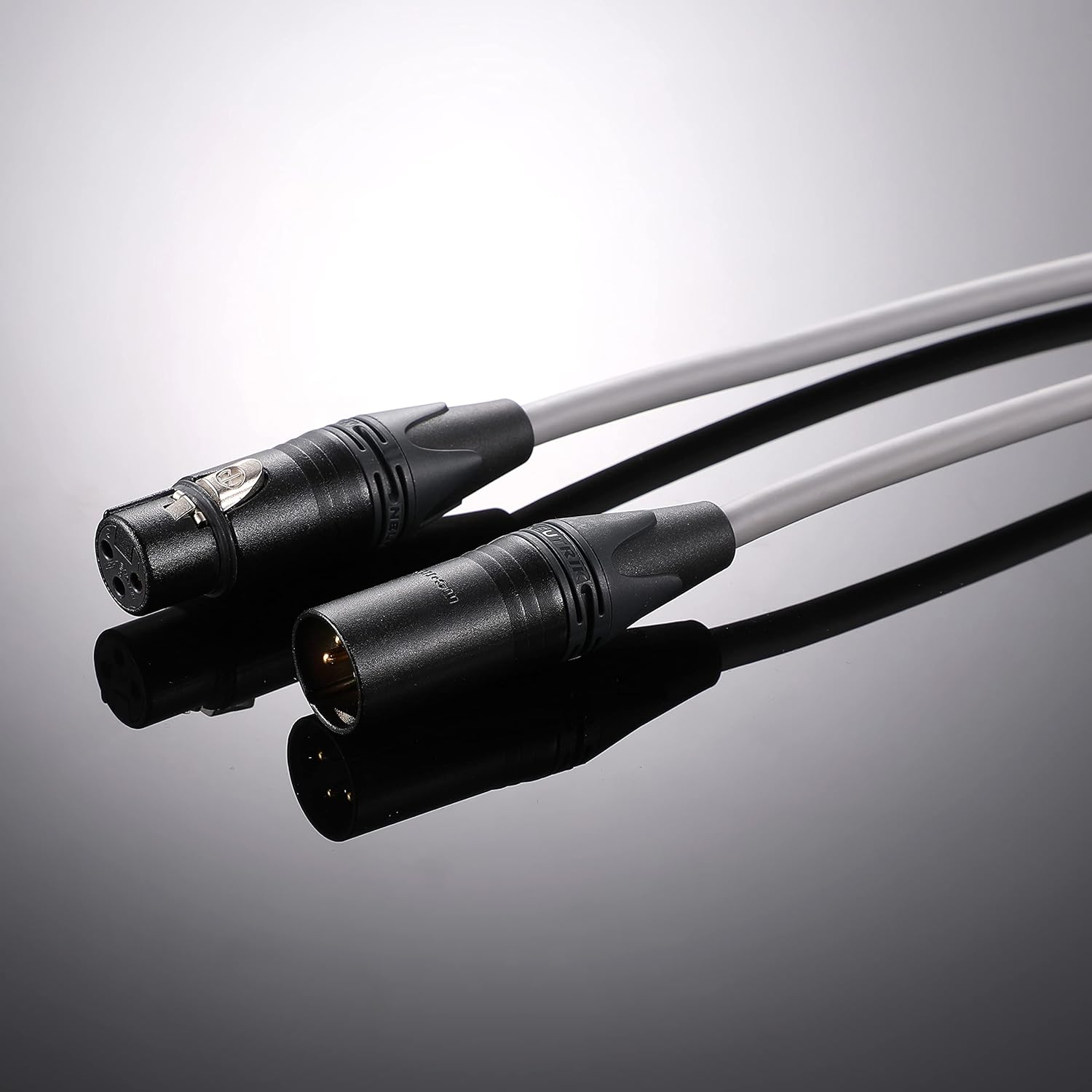 DIY Customized Line XLR Audio Microphone Cable, CANARE L-4E6 NEUTRIK Gold-Plated XLR Male Female Plug Connector, for Mixer Microphone Condenser Micro Connection Cable Extension Cable (2 Meters/Pack)