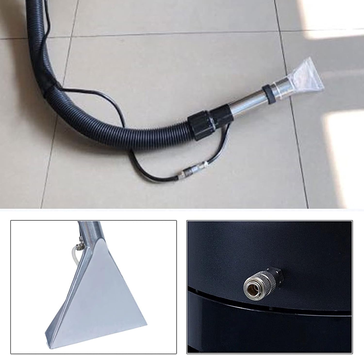 60L Commercial Carpet Cleaner 3 in 1 Multi-Purpose Wet Dry Vacuum Cleaner for Carpet and Hard Floor, 110V Heavy Duty Dust Cleaner Sofa Curtains Carpet Cleaning Machine Wet Dry Carpet Extractor