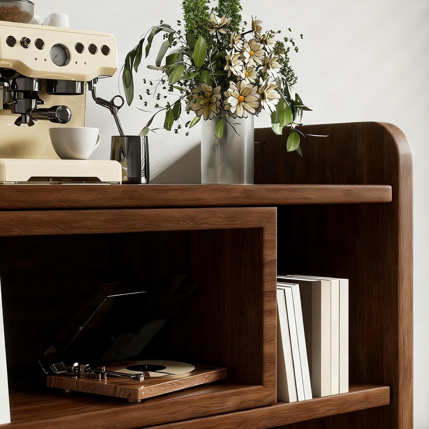 Expandable Convertible Bookcase with Adjustable Width, Storage Organizer Bookshelf Decorative Display Shelf for Office Bedroom Living Room(60-114cm/23.6-44.9in)