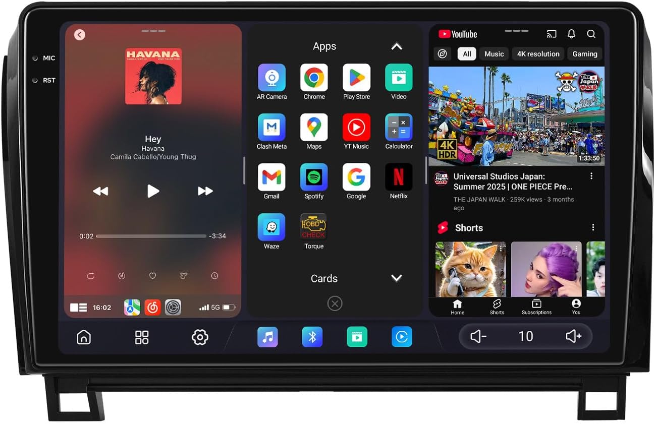 JOYING Car Radio for Toyota Tundra 2007-2013 & Toyota Sequoia 2008-2022, 10.4