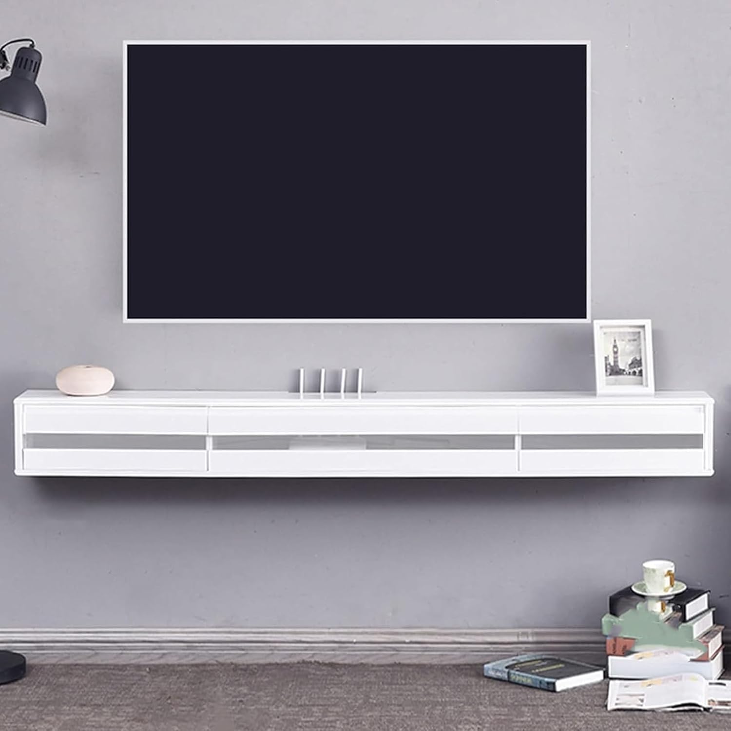 Wall Mounted TV Cabinet Floating Shelf Wall Cabinet Entertainment Unit TV Stand TV Media Console Audio-visual Equipment Shelves Gaming Shelf TV Bracket Wall Mount Corner Shelves Ledge Display Shelf