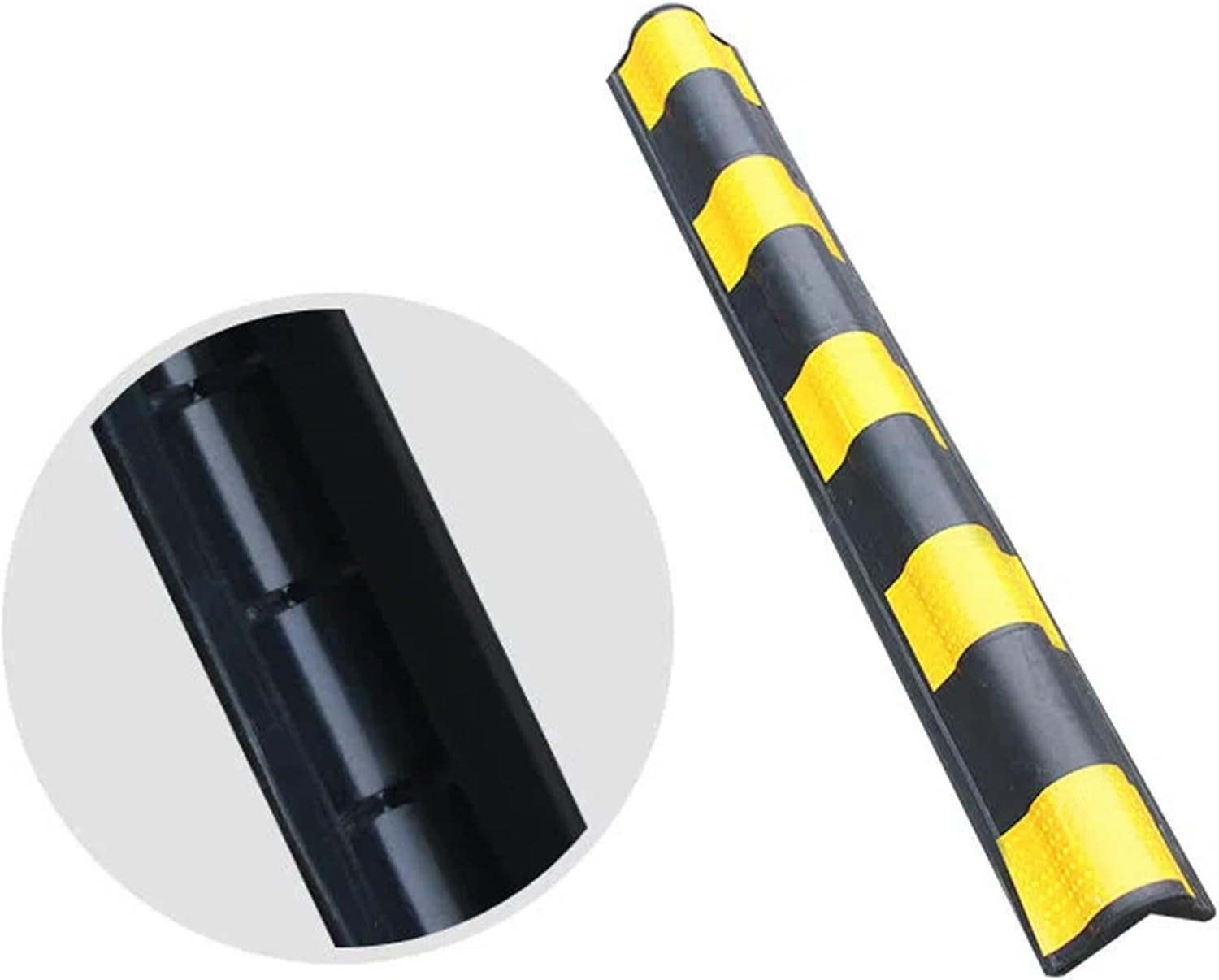 XPLKQXE Garage Wall Protection Rubber, Garage Wall Protector, Car Door Post Parking Bumper Protector (Color : Black+Yellow, Size : 20pcs-120cm)