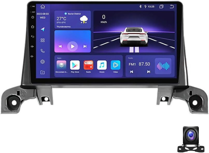 Android 13 Car Stereo 9 Inch Touchscreen with Carplay/Auto Radio Receiver for Peugeot 3008 2017~2020 Bluetooth MP5 Player with AHD Backup Camera/FM/SWC/RDS/DSP,8 core m800s 8g+256g