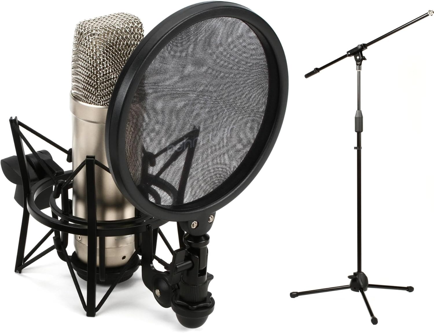 Behringer TM1 Microphone Recording Bundle with Stand, Shock Mount, Pop Filter, XLR Cable, and Windscreen - Professional Studio Mic Kit for Vocals, Podcasts, Streaming, Music, and Content Creation