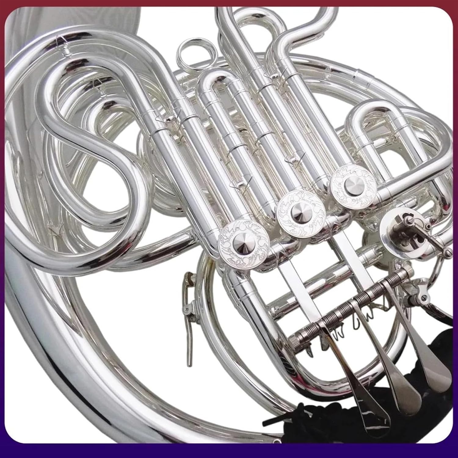 Brass French Horn F/Bb French Horn Musical Instruments Double Horn Silver Plated With Case Mouthpiece