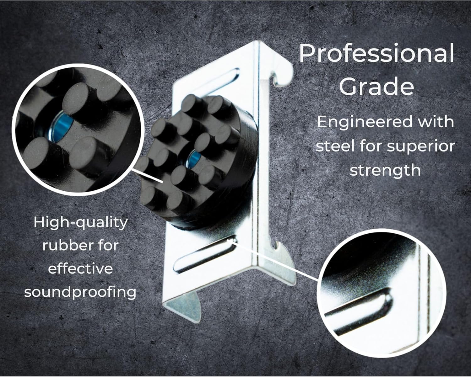 Premium Sound Isolation Clips - Pack of 200 - Ideal for Soundproofing Walls and Ceilings - Decouple Walls and Ceilings - Floating Room - Home, Office, Recording Studio, Apartments (200)