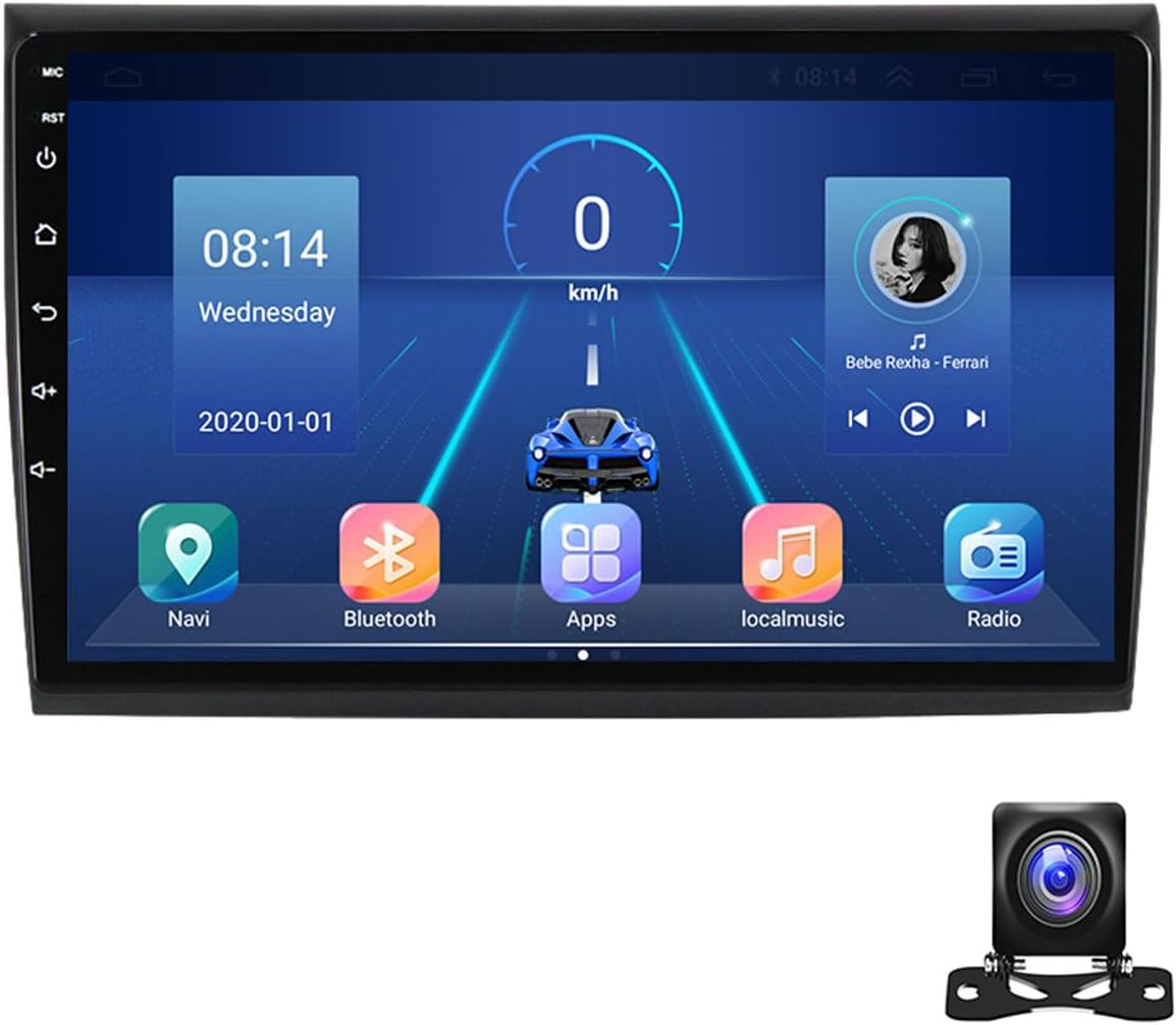 Android 12 Car Stereo 9 Inch Touchscreen for Fiat Bravo 2007~2012 Compatible with Carplay/Auto/Mirror Link, Car Stereo with Bluetooth MP5 Player, 720P Backup Camera, FM Car Radio,M100s