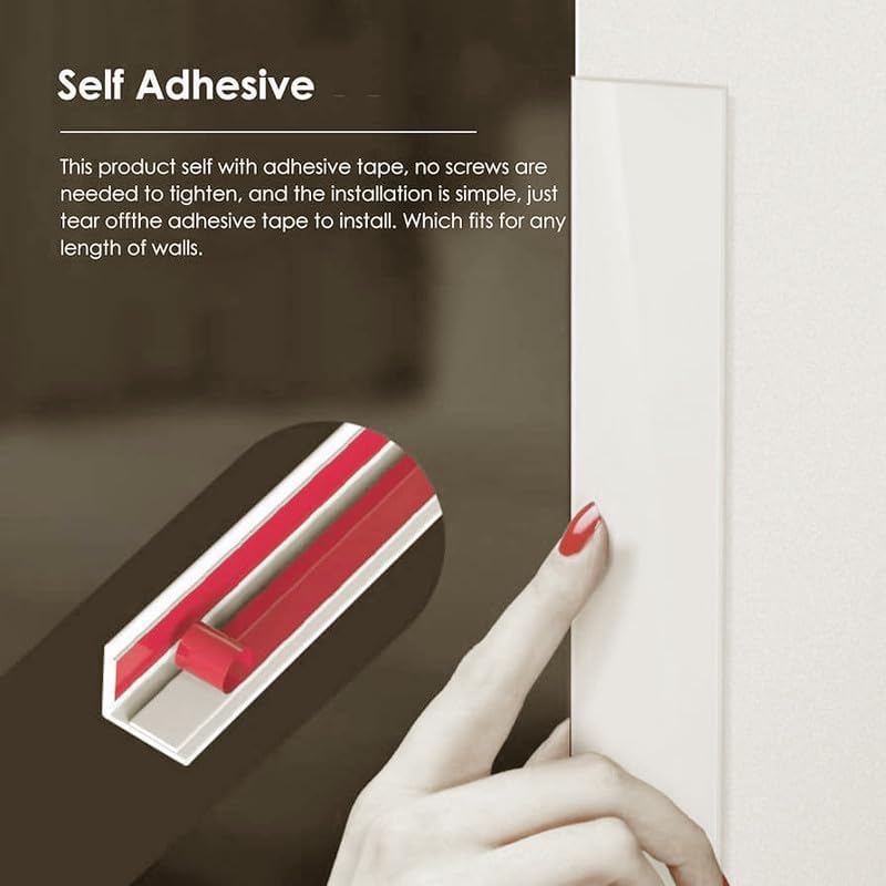 Proflex Wall Corner Protector - White Textured 1 inch x 60 inch, Pack of 6 - Self Adhesive Corner Guards for Walls Edge Protection – Easy to Apply – No Tools Needed